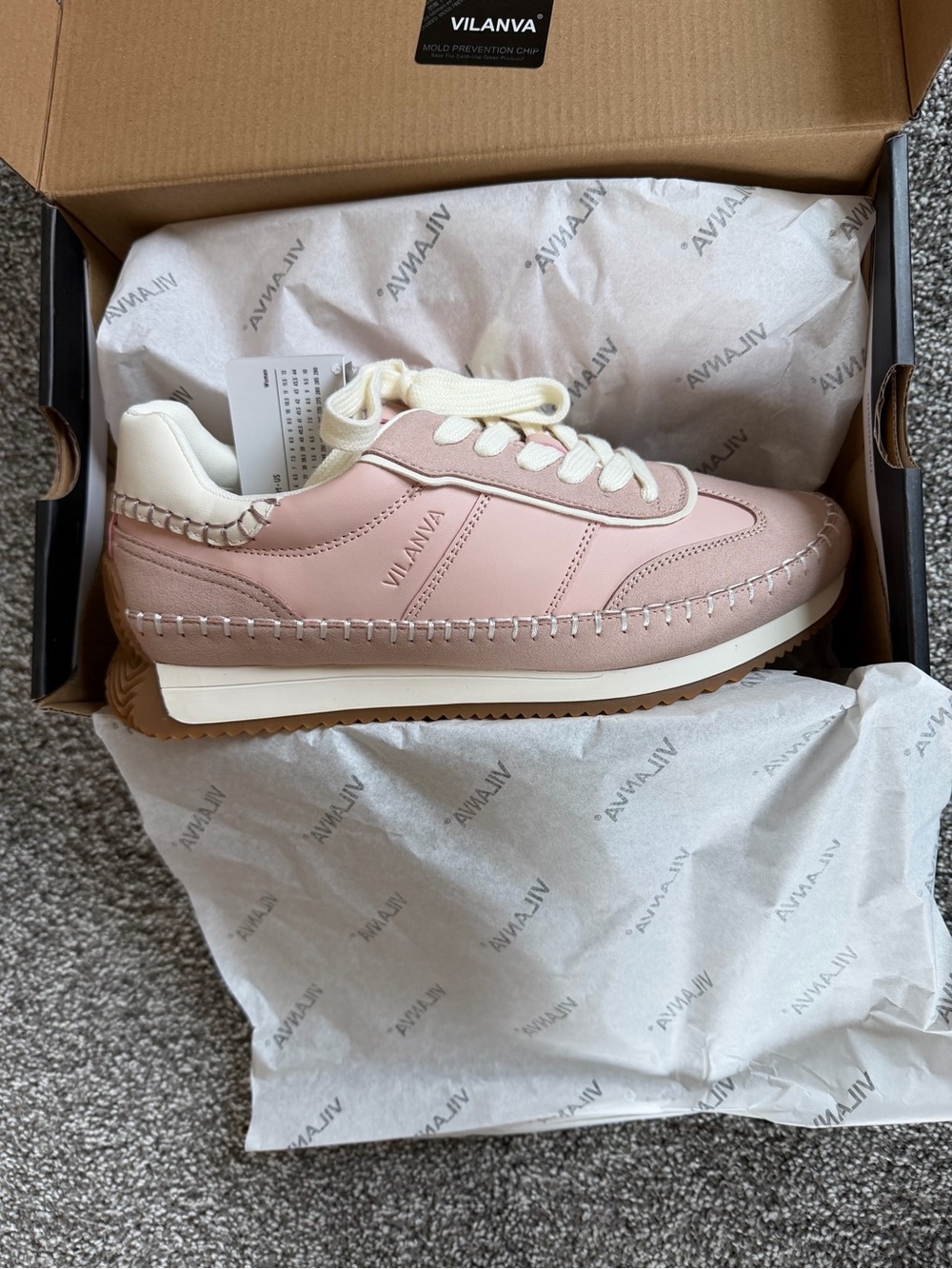 Vilanva Pink Leather Sneaker - Women's